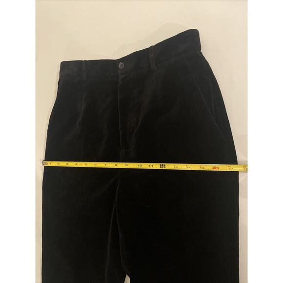 Ralph Lauren Collection Women’s Black Velvet Pants 2 Slim High Rise Purple Label - Picture 10 of 11